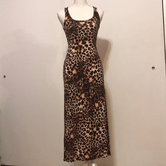 h&m leopard maxi dress